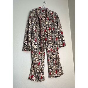 Betty boop cheetah pajama set girls 8-10 M